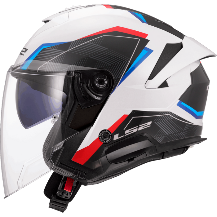 LS2 VERSO II AIR HELMET 2026 in White/Blue/Red
