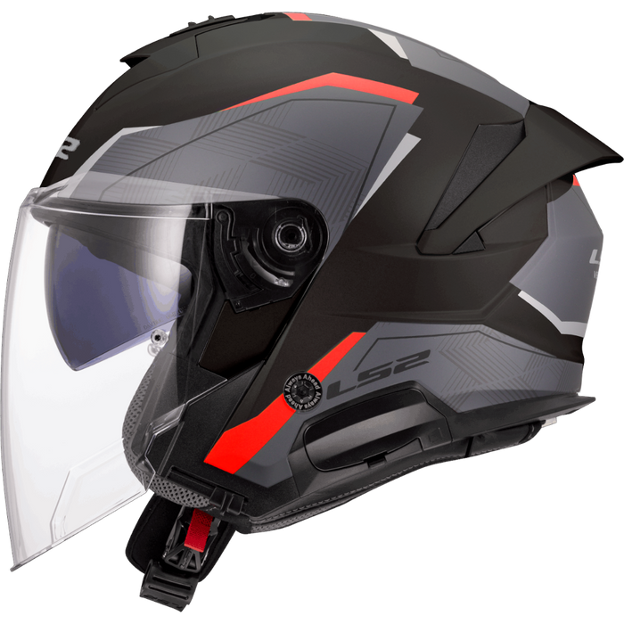 LS2 VERSO II AIR HELMET 2026 in Black/Red