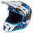 KLIM F3 Carbon DNA Visor in Electric Blue Lemonade - White