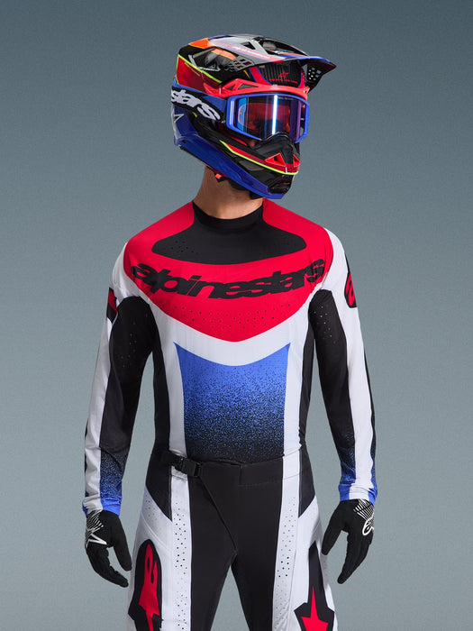 ALPINESTARS TECHSTAR KNIF JERSEY 2026 in Black/White/Red