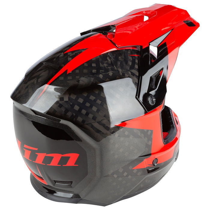 Klim F3 Carbon Ripper Helmet in High Risk Red