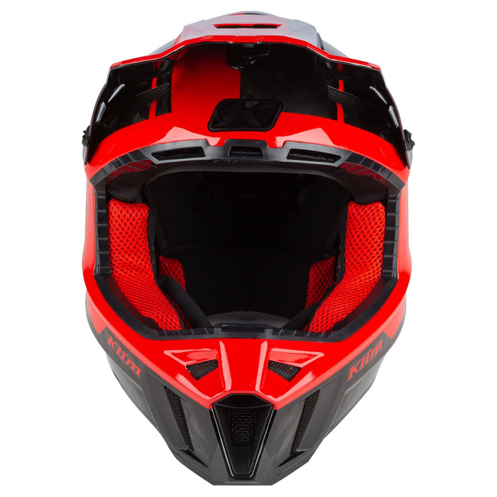 Klim F3 Carbon Ripper Helmet in High Risk Red