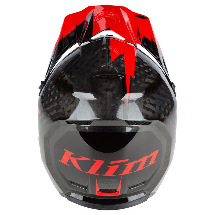 Klim F3 Carbon Ripper Helmet in High Risk Red