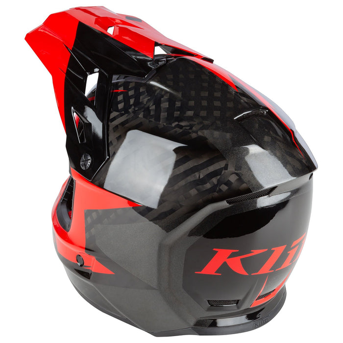 Klim F3 Carbon Ripper Helmet in High Risk Red