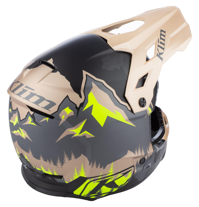 Klim F3 Carbon Helmet - ECE in Montana Tan - HiVis