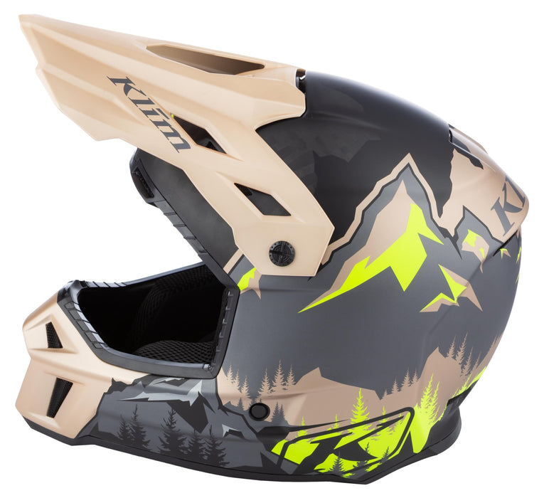 Klim F3 Carbon Helmet - ECE in Montana Tan - HiVis