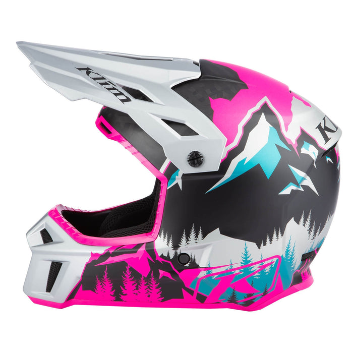 Klim F3 Carbon Helmet - ECE in Pink - High Rise