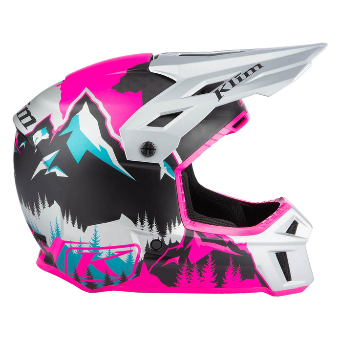 Klim F3 Carbon Helmet - ECE in Pink - High Rise