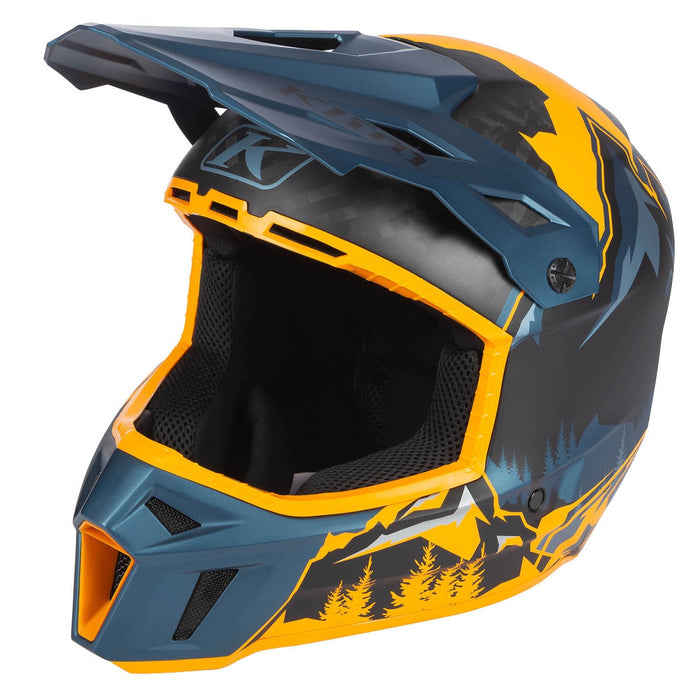 Klim F3 Carbon Helmet - ECE in Sunrise - Petrol 2026
