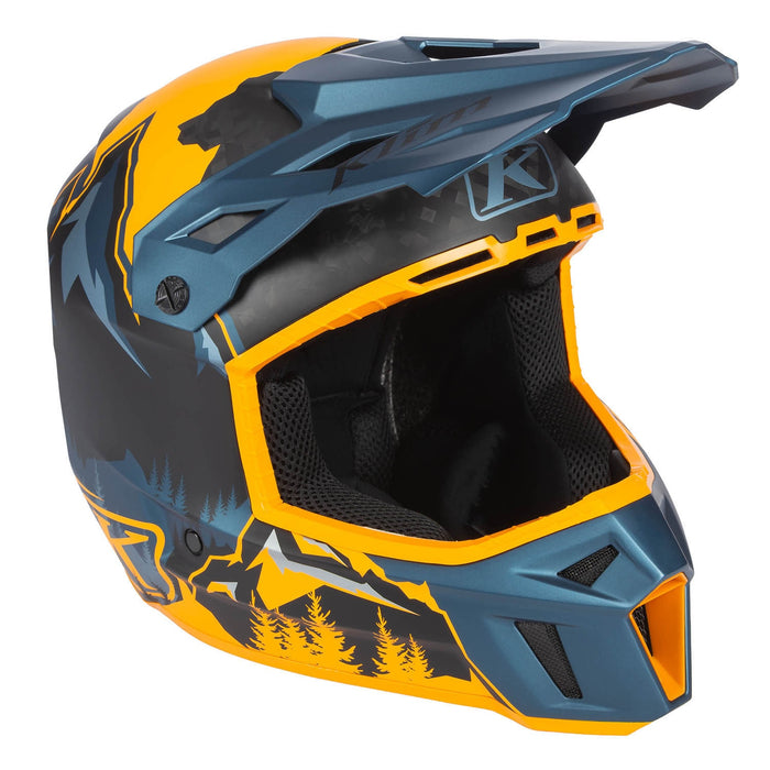 Klim F3 Carbon Helmet - ECE in Sunrise - Petrol 2026