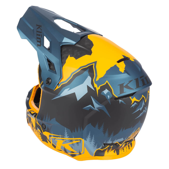 Klim F3 Carbon Helmet - ECE in Sunrise - Petrol 2026