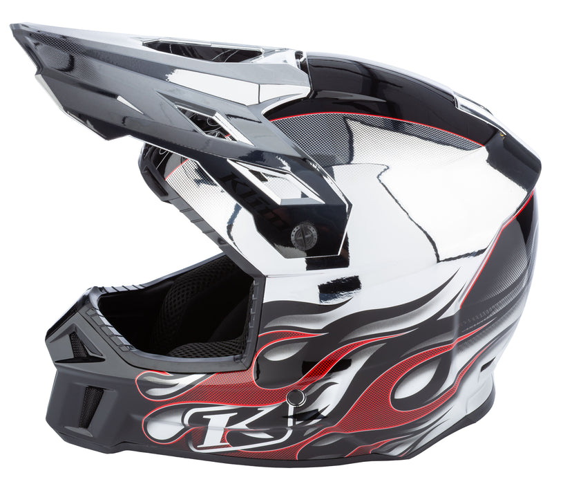 KLIM F3 Carbon SCORCHED CHROME Helmet - ECE 2025