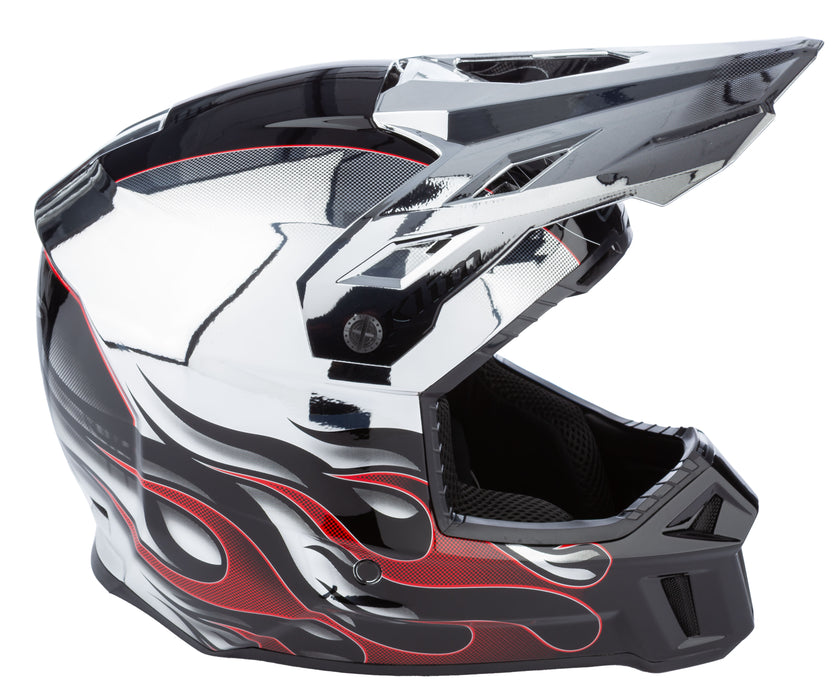 KLIM F3 Carbon SCORCHED CHROME Helmet - ECE 2025