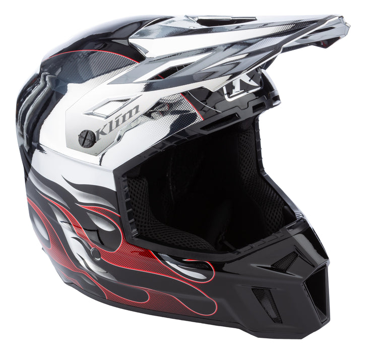 KLIM F3 Carbon SCORCHED CHROME Helmet - ECE 2025