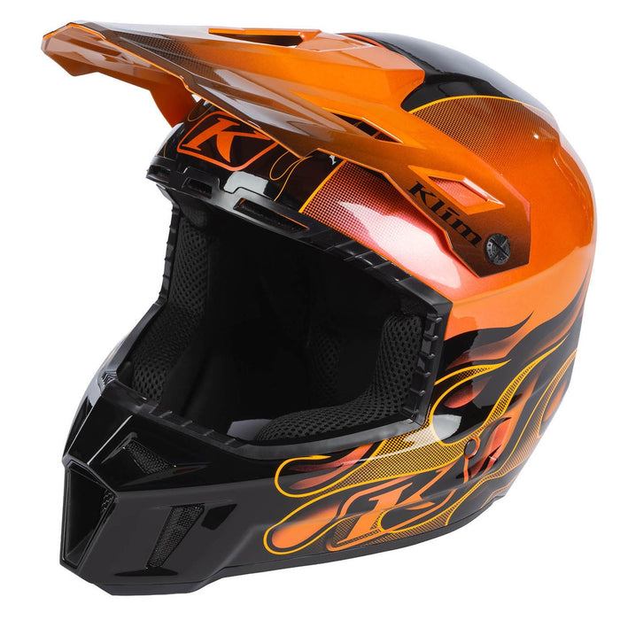 KLIM F3 Carbon SCORCHED HELMET in Sunrise 2026