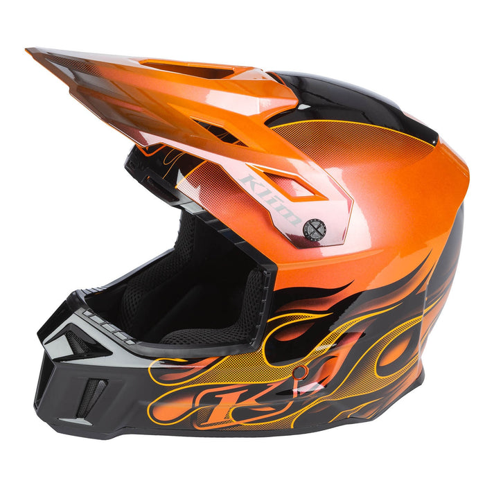 KLIM F3 Carbon SCORCHED HELMET in Sunrise 2026