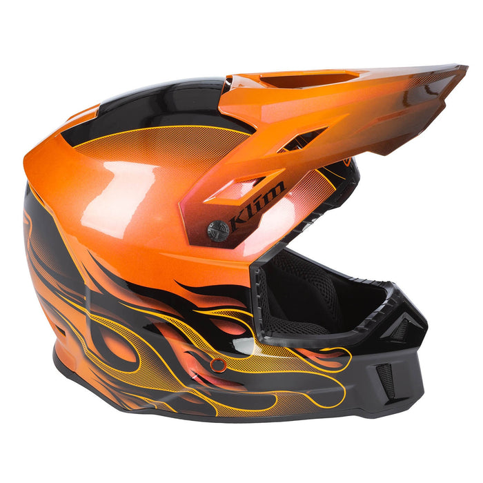 KLIM F3 Carbon SCORCHED HELMET in Sunrise 2026