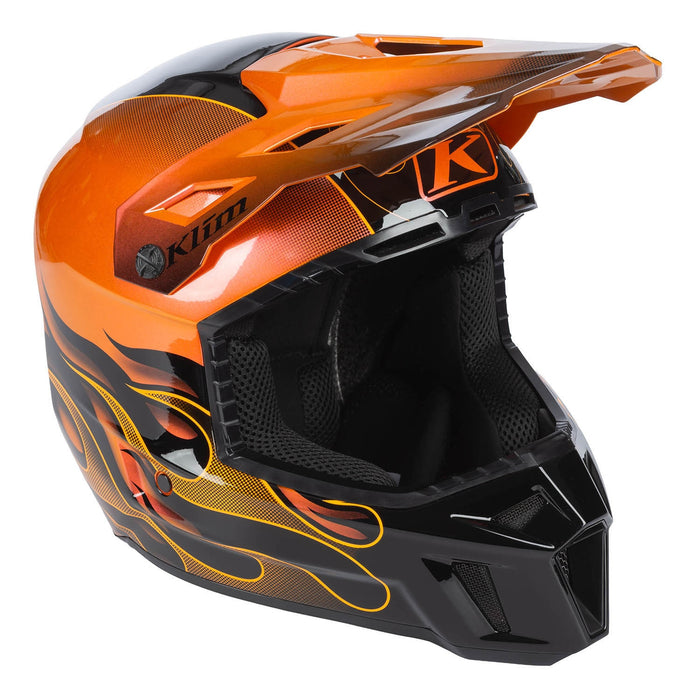 KLIM F3 Carbon SCORCHED HELMET in Sunrise 2026