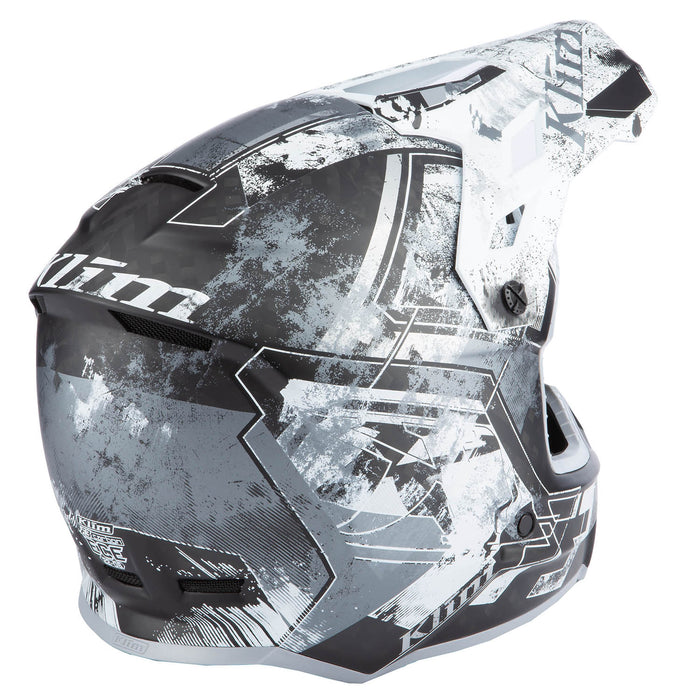 Klim F3 Carbon Helmet - ECE in Black - White