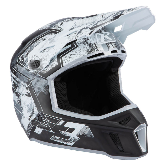 Klim F3 Carbon Helmet - ECE in Black - White