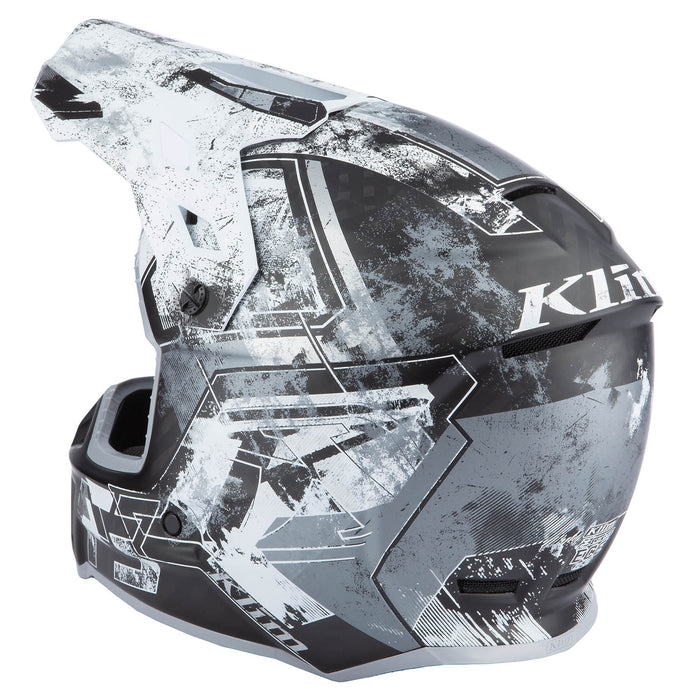 Klim F3 Carbon Helmet - ECE in Black - White