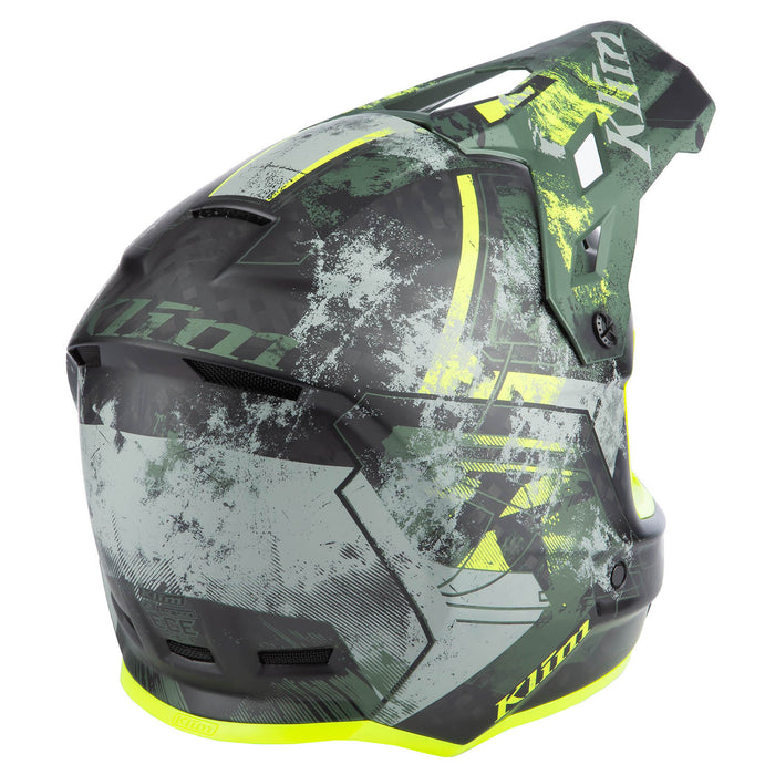 Klim F3 Carbon Helmet - ECE in Kombu Green - Hi-Vis