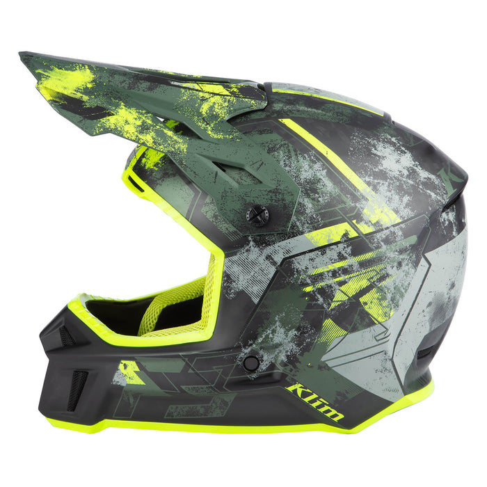 Klim F3 Carbon Helmet - ECE in Kombu Green - Hi-Vis