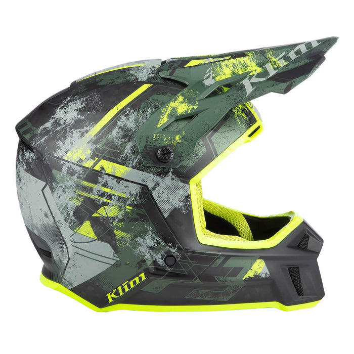 Klim F3 Carbon Helmet - ECE in Kombu Green - Hi-Vis