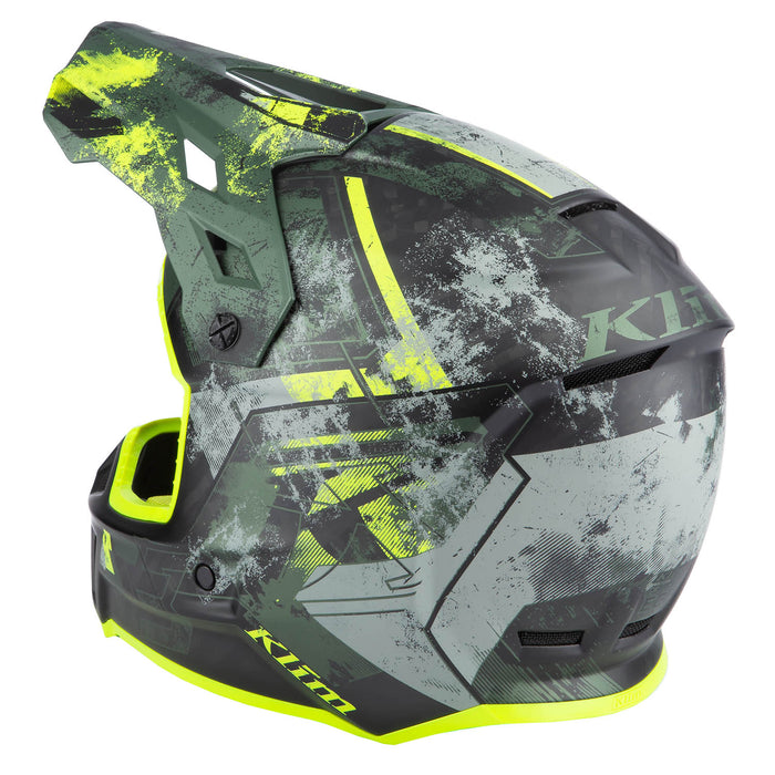 Klim F3 Carbon Helmet - ECE in Kombu Green - Hi-Vis