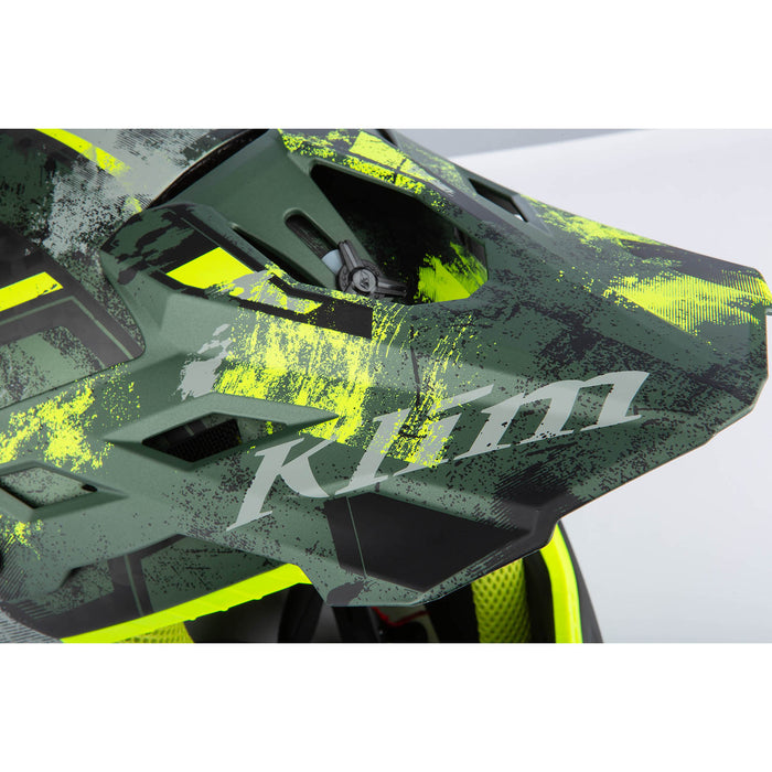 Klim F3 Carbon Helmet - ECE in Kombu Green - Hi-Vis