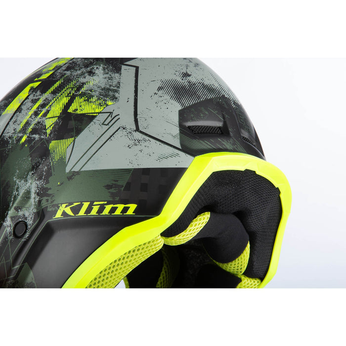 Klim F3 Carbon Helmet - ECE in Kombu Green - Hi-Vis