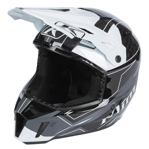 Klim F3 Carbon Helmet - ECE in Velocity Black - White