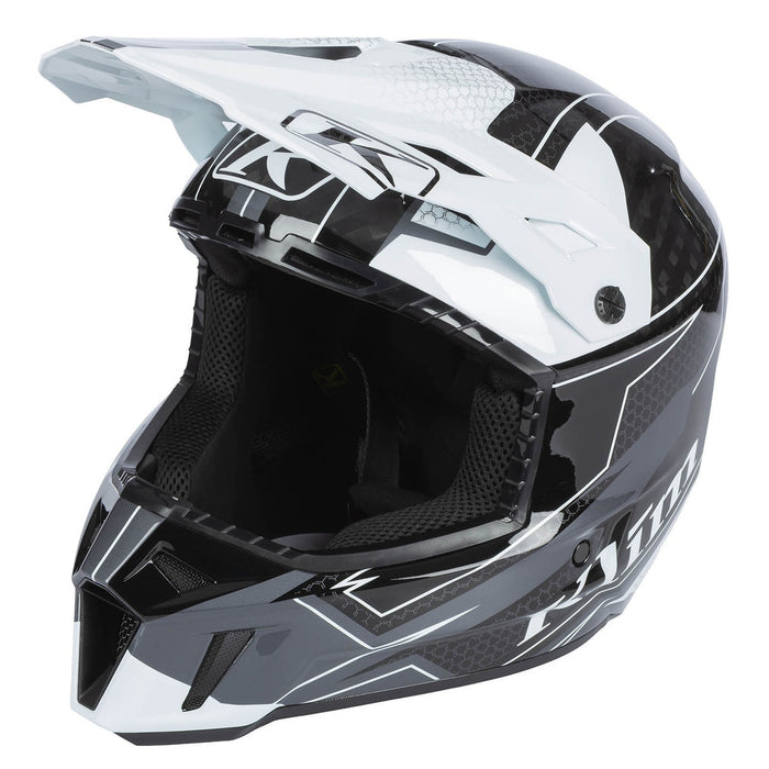 Klim F3 Carbon Helmet - ECE in Velocity Black - White