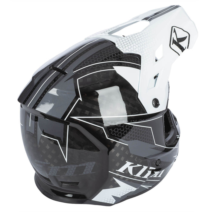 Klim F3 Carbon Helmet - ECE in Velocity Black - White