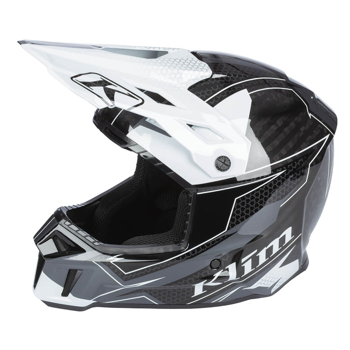 Klim F3 Carbon Helmet - ECE in Velocity Black - White