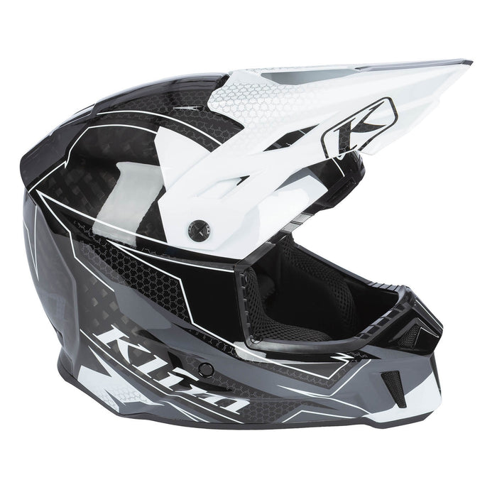 Klim F3 Carbon Helmet - ECE in Velocity Black - White
