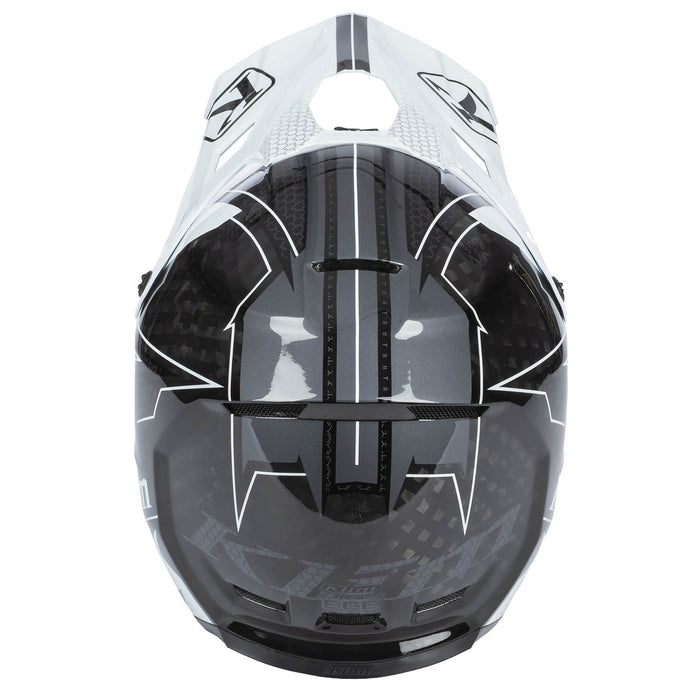 Klim F3 Carbon Helmet - ECE in Velocity Black - White
