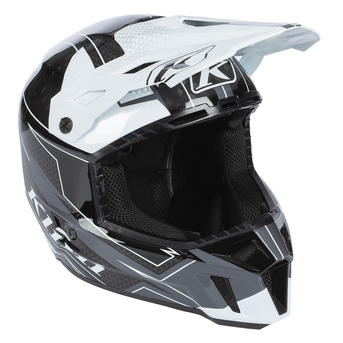 Klim F3 Carbon Helmet - ECE in Velocity Black - White