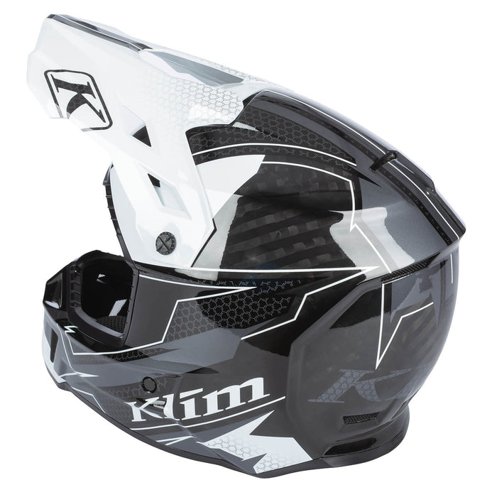 Klim F3 Carbon Helmet - ECE in Velocity Black - White