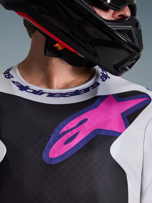 ALPINESTARS FLUID GRID JERSEY 2026 in Black/Light Gray/Purple
