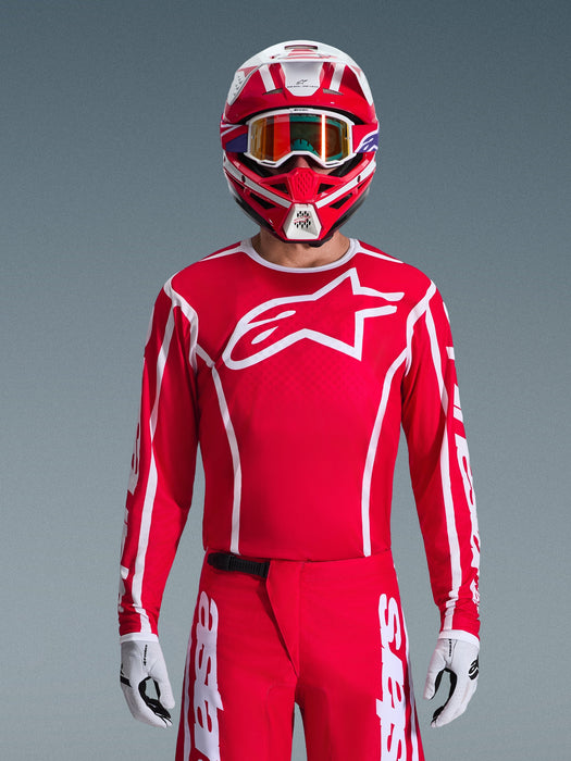 ALPINESTARS FLUID APEX JERSEY in Red/White
