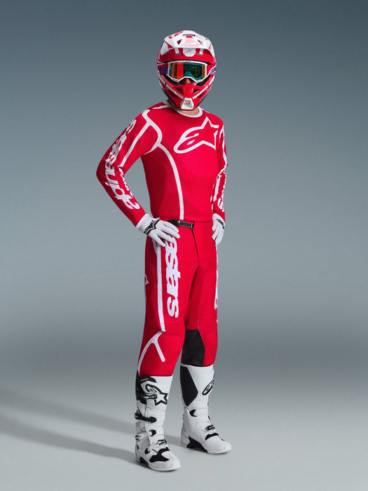 ALPINESTARS FLUID APEX JERSEY in Red/White