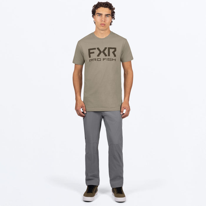 FXR PRO FISH PREMIUM T-SHIRT 2025 - Stone/Bronze