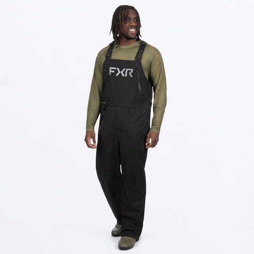 FXR ADVENTURE LITE TRI-LAMINATE BIB PANT in Black/Grey