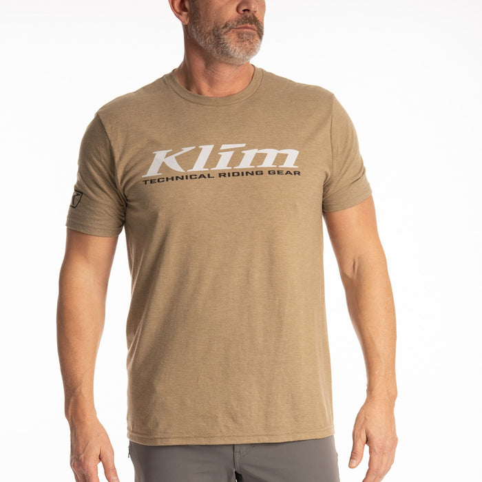 KLIM K Corp Short Sleeve Tees in Coyote Brown Heather - High-rise