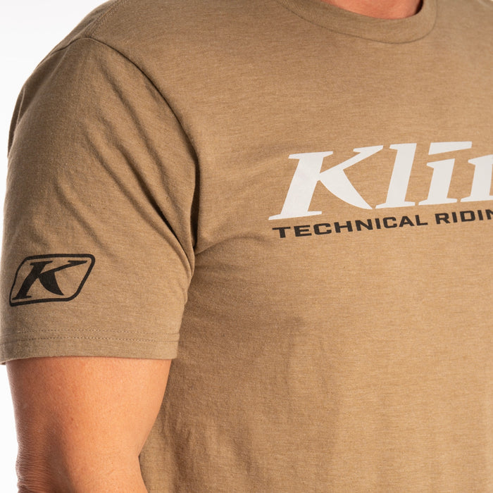 KLIM K Corp Short Sleeve Tees in Coyote Brown Heather - High-rise