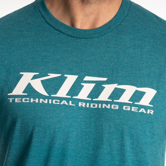 KLIM K Corp Short Sleeve Tees in Heathered Teal - White