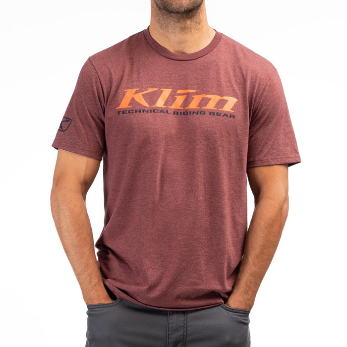 Klim K Corp Short Sleeve Youth Tees in Maroon Frost - Red Orange 2023