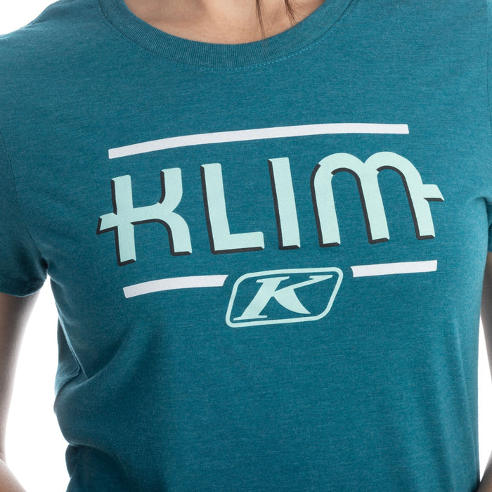 Klim Kute Corp Women's Short Sleeve Tees 2025 in Heathered Gray - Desert Flower