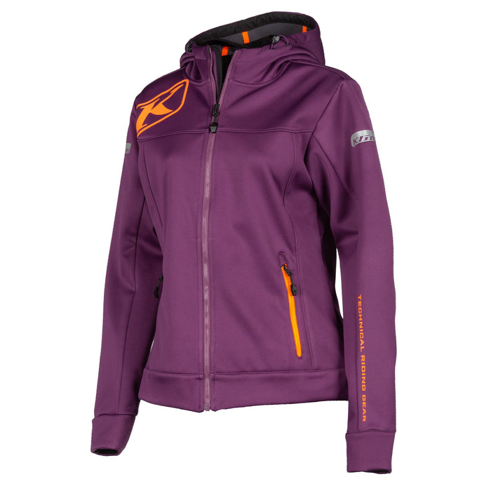 Klim Evolution Hoodie in Deep Purple - Strike Orange